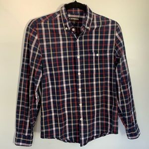 Express 100% Cotton Plaid Button Down